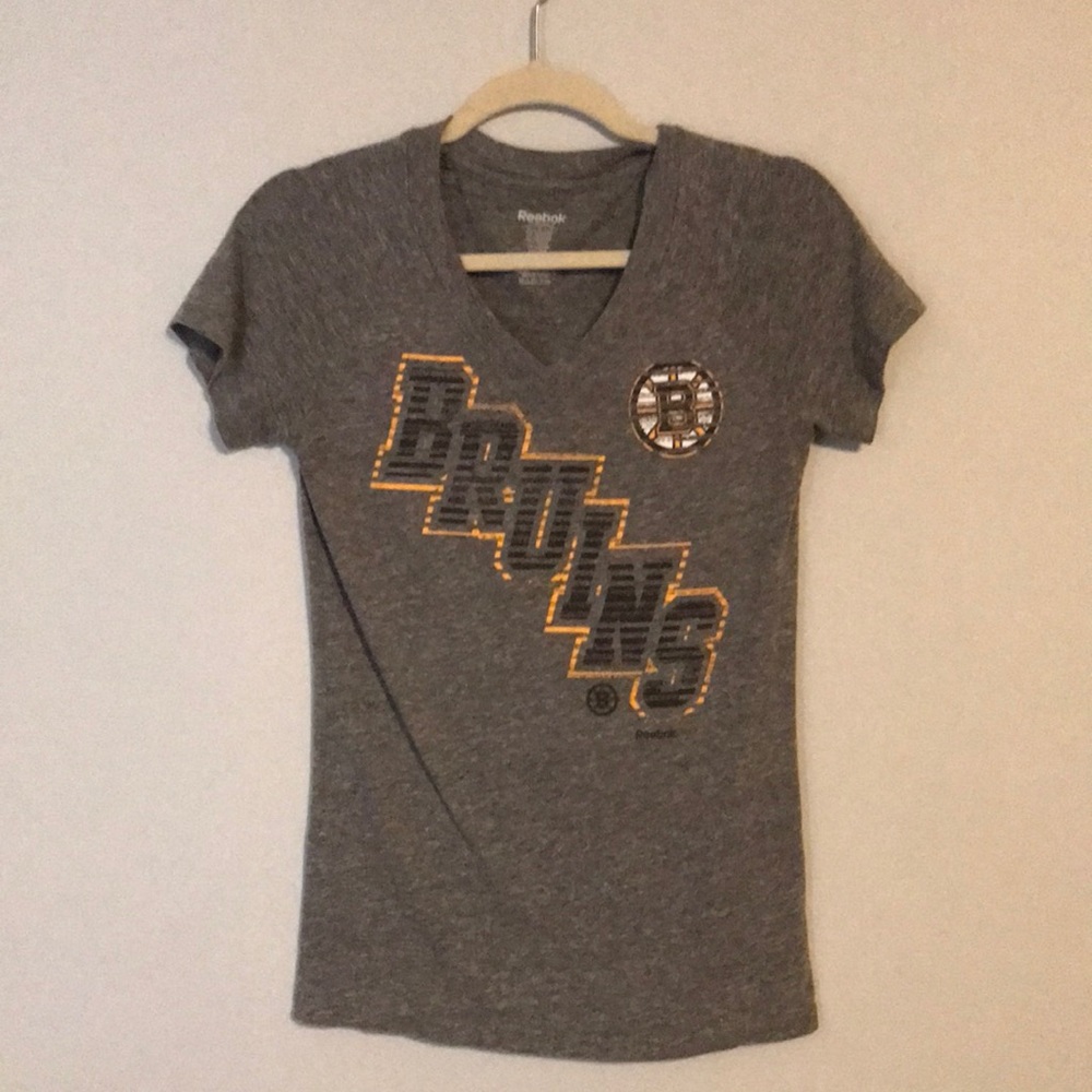 Reebok Gray Bruins T-Shirt